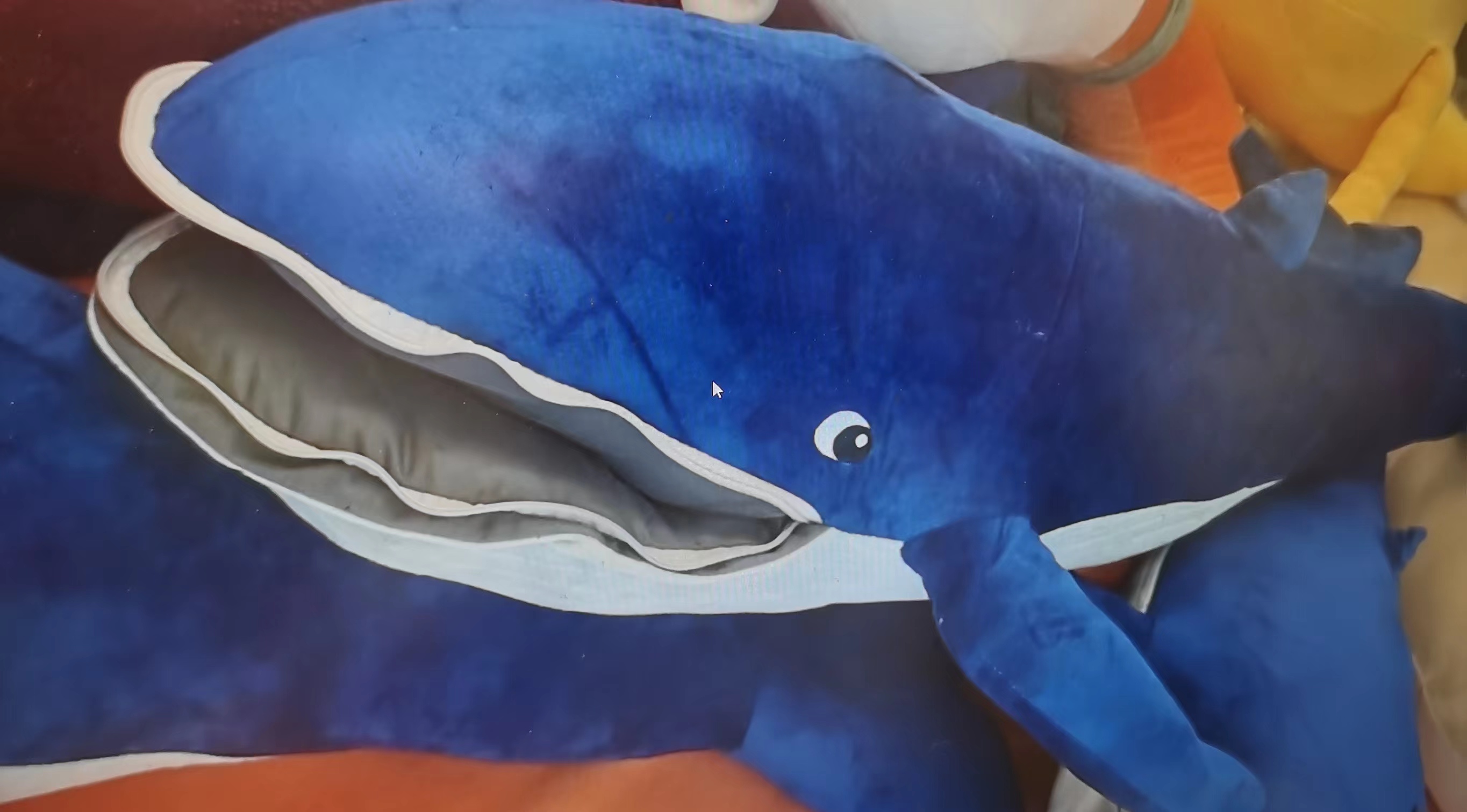 New IKEA whale plush toy throw pillow sofa bedside birthday gift for girls, festival gift for boys and girls Item Picture