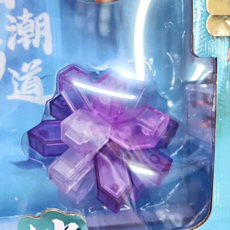 孔明鲁班锁四款国潮琉璃配色全套玩具榫卯结构儿童益智拼插玩具产品图