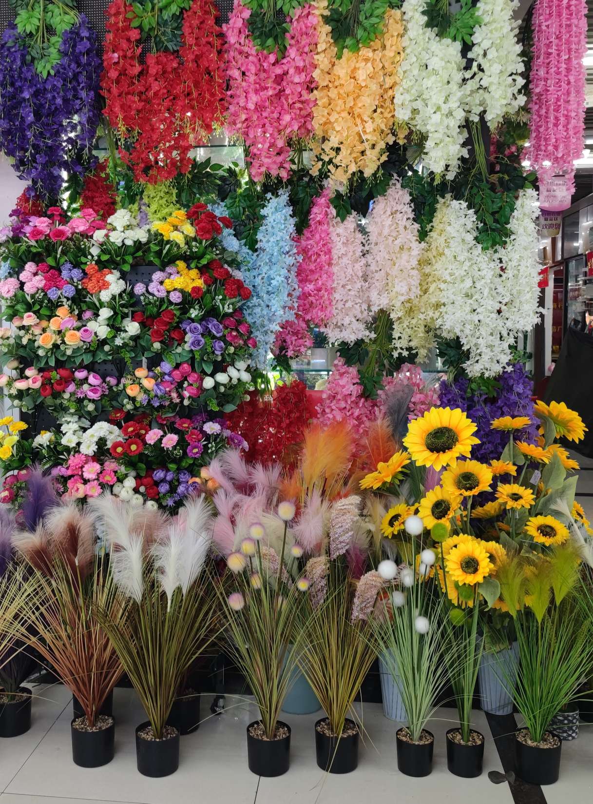 Simulated garden green plants, potted plants, office cultural decorations, simulated rattan moss fences, rattan green plants, home ornaments Application Scenario