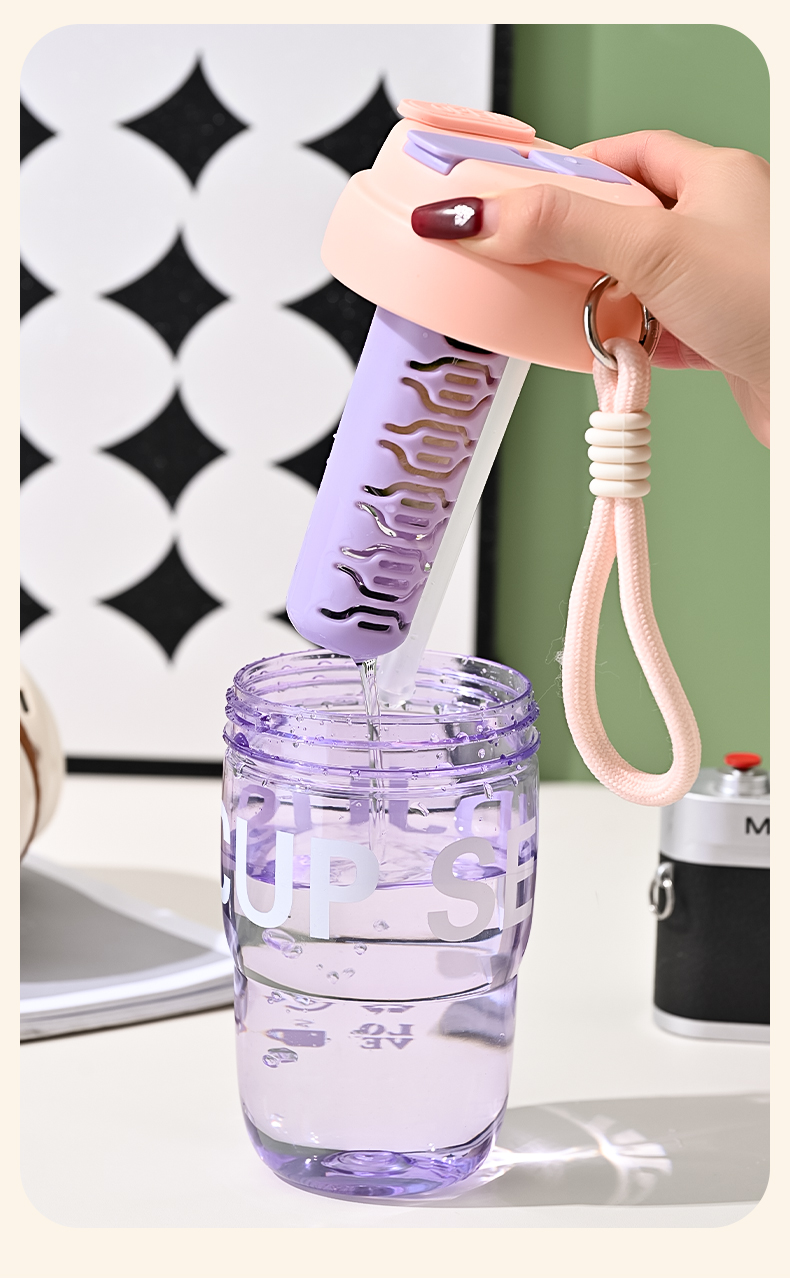 580ML Sentiao Space plastic Cup Straw cup pic 7