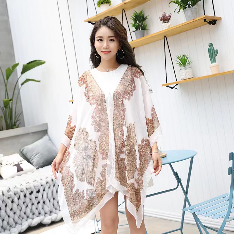 Xu Hongdou With Liu Yifei Style Women's Casual Wear Accessories Sun Protection Clothes Silk Scarf Scarf Accessories Fashion Light Breathable Spring And Summer Essential Shawl Women's Casual Wear undefined