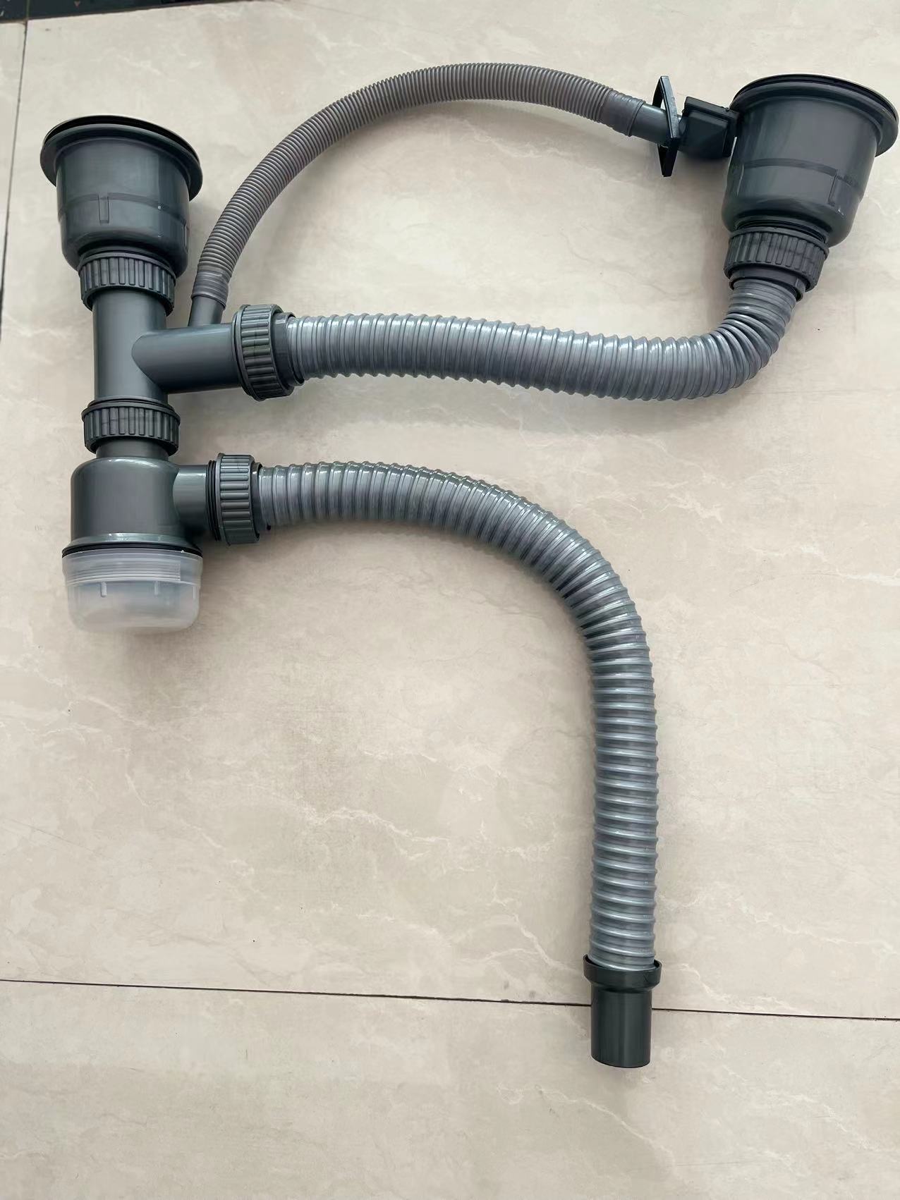 Kitchen And Bathroom Hardware Home Improvement Building Materials Selected Sink Accessories Durable Rust Prevention Easy Installation Kitchen Bathroom Necessities Stainless Steel Sink 110 Double Head Sewer With Overflow full figure