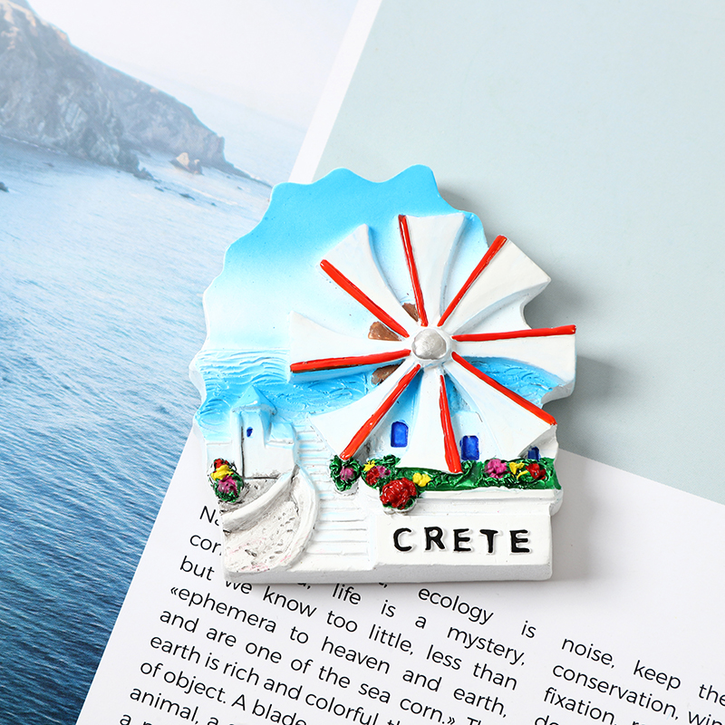 3D hand-painted fridge magnets, decorative items and tourist souvenirs for export to Greece Item Picture