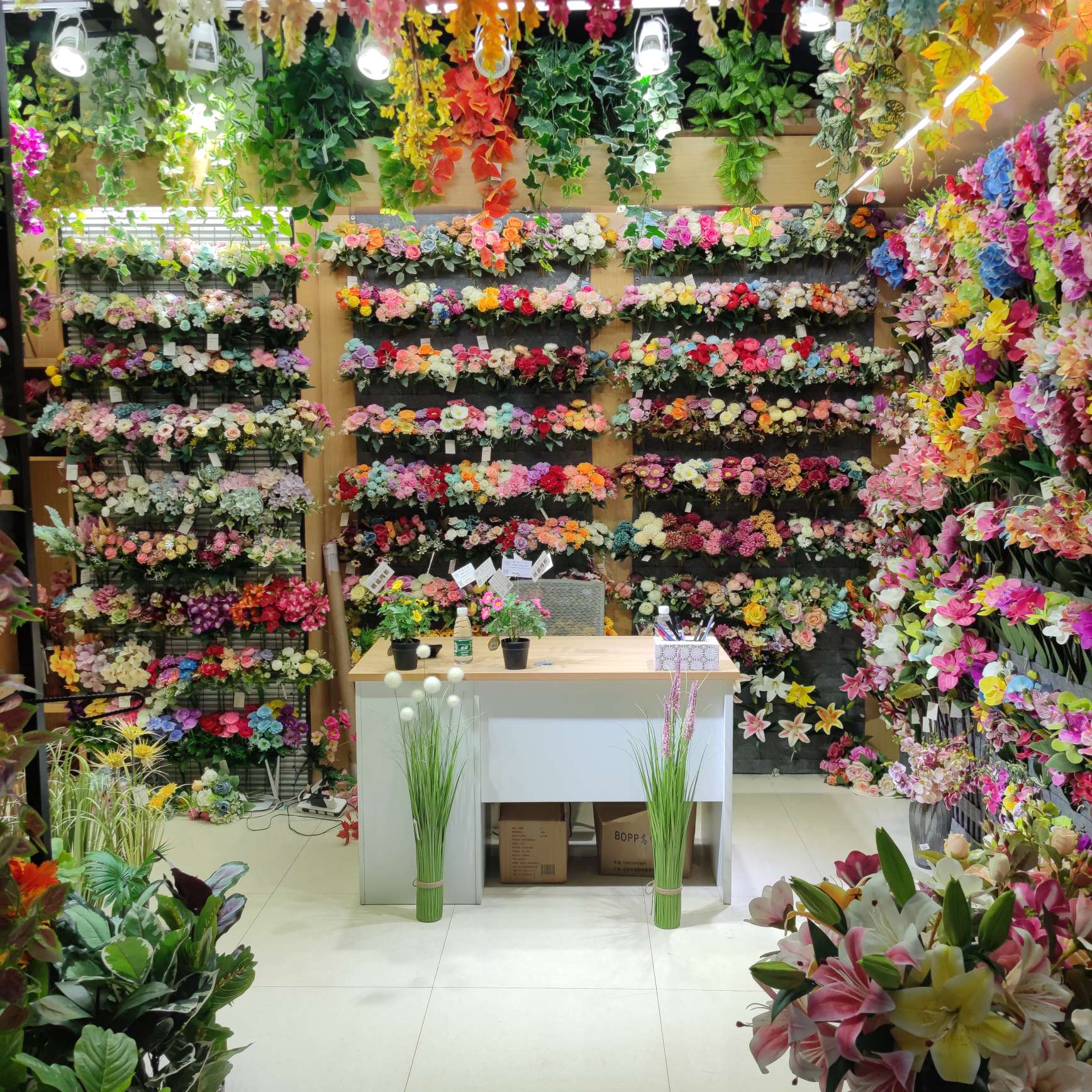 Office cultural decoration, artificial grass flowers, artificial plants, green plants, potted artificial flowers, artificial flower artworks, artificial horticulture, green ecological beautification detail image 12