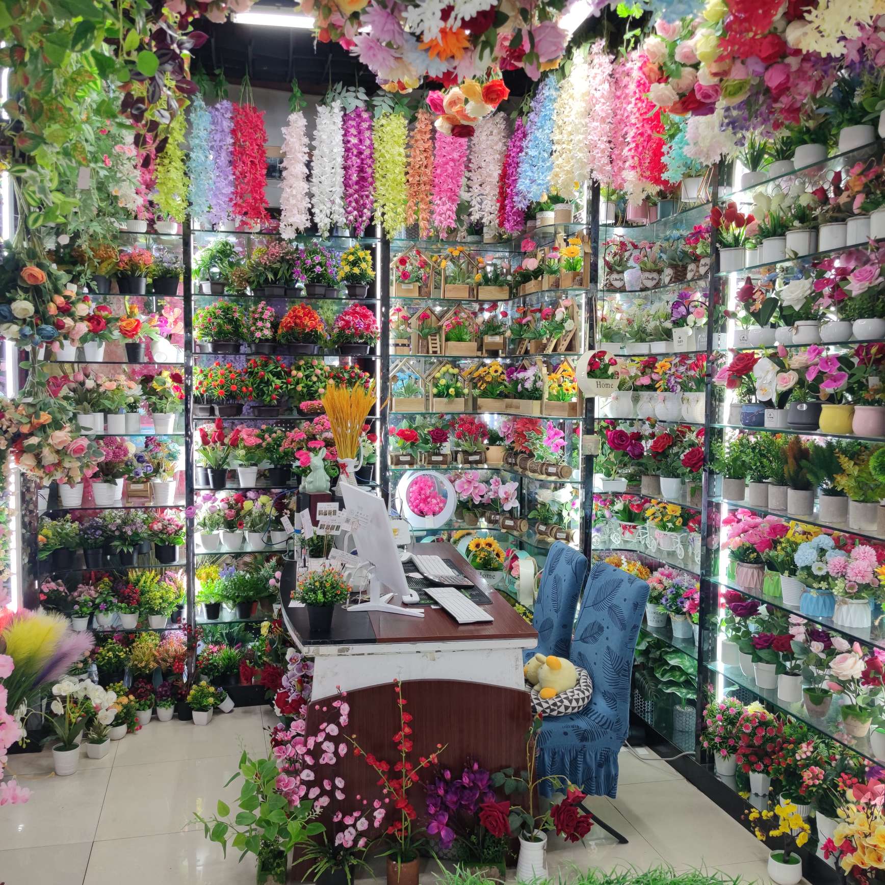 Plastic artificial flowers, artificial flowers, wedding, hotel and home decoration, new plastic artificial flowers, rattan artificial plants detail image 8