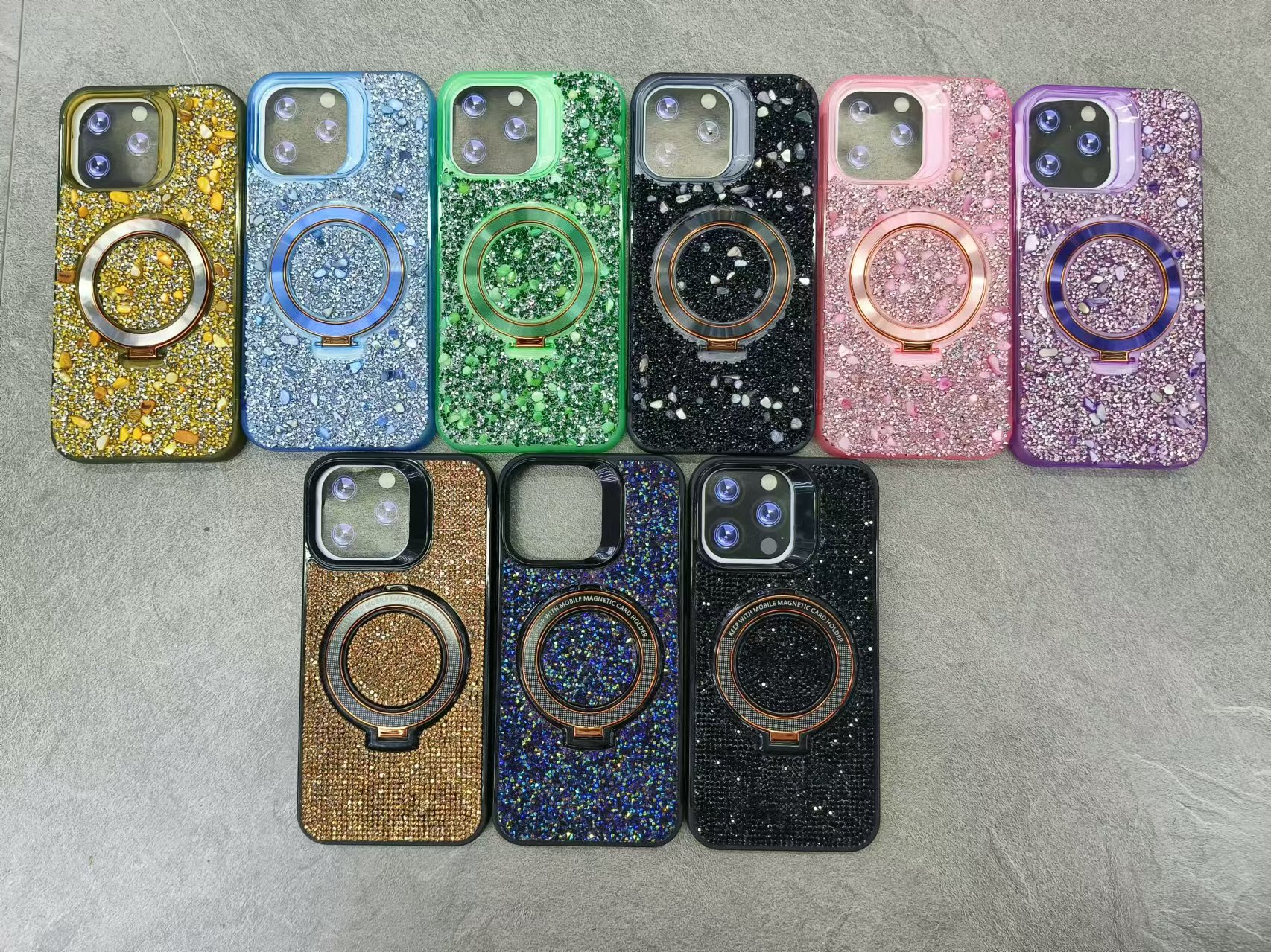 Sand and stone stick drill stand phone case