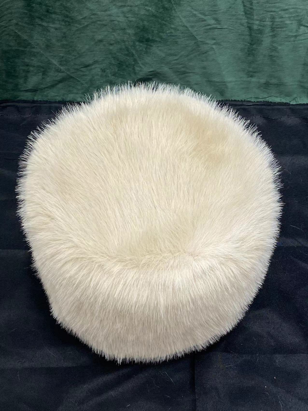 Plush Stool Small Bench Simple Design Space Saving Application Scenario