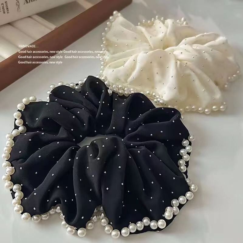 Starry Sky Pearl Large Intestine Hair Band, high-end chiffon headband, Binhan accessories Starry Sky Pearl Large Intestine Hair Band, high-end chiffon headband, Binhan accessories