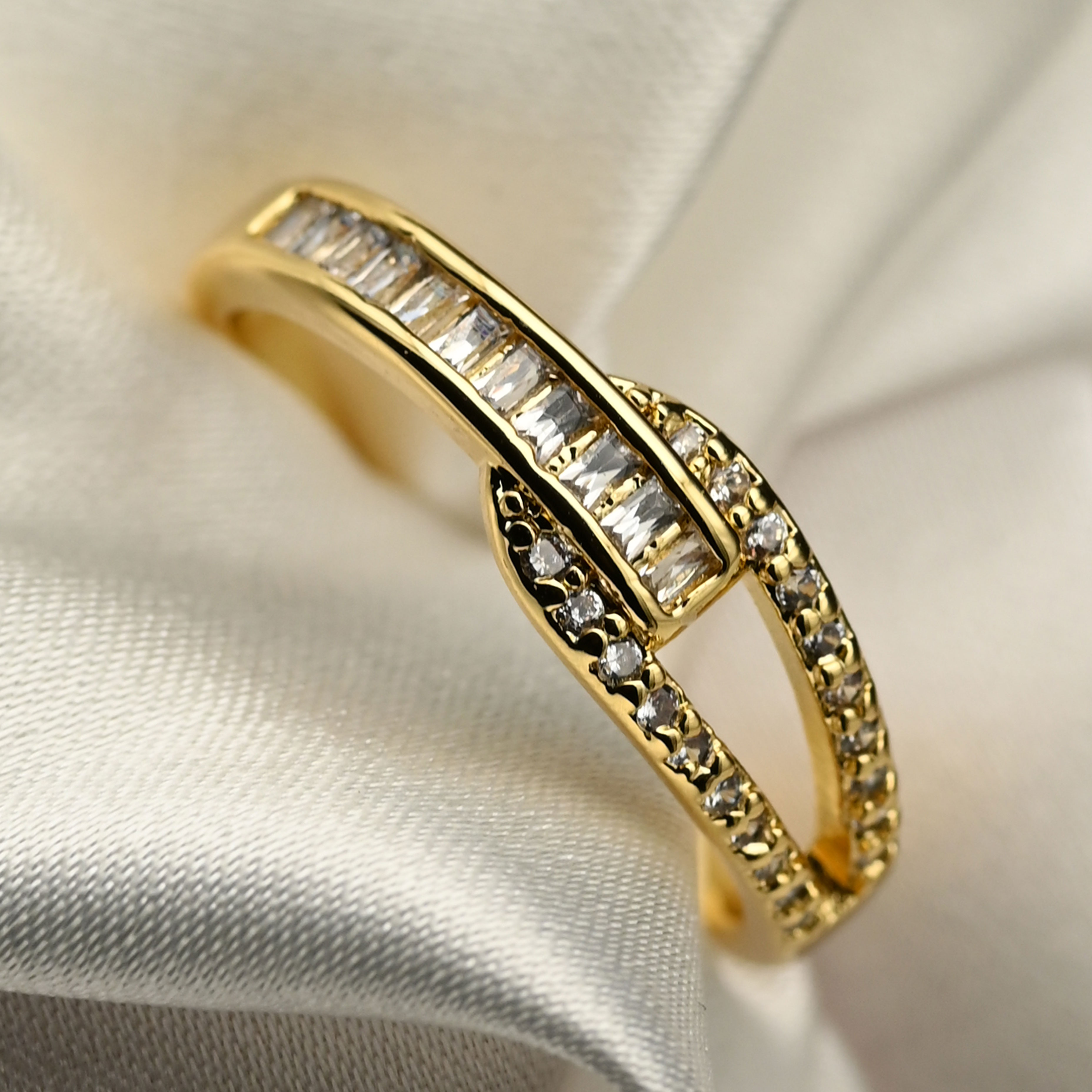 时尚圆环铜微镶锆石热销戒指保色开口戒食指戒欧美手饰指环批发钻戒