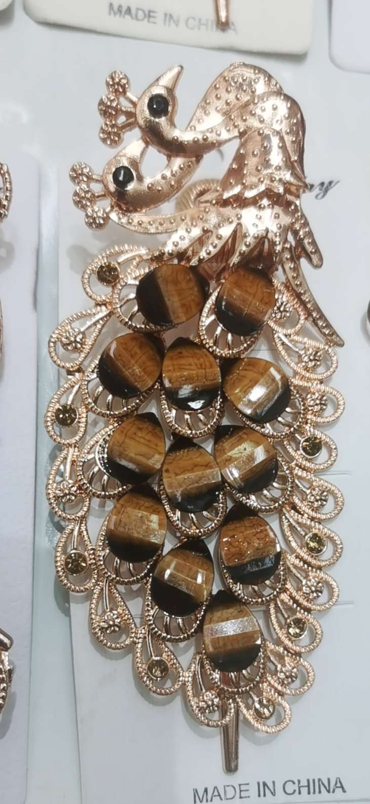 创意饰品发饰头饰发夹 鸭夹 抓夹夹子 精致时尚女士发饰品质经典孔雀款式发夹详情图3