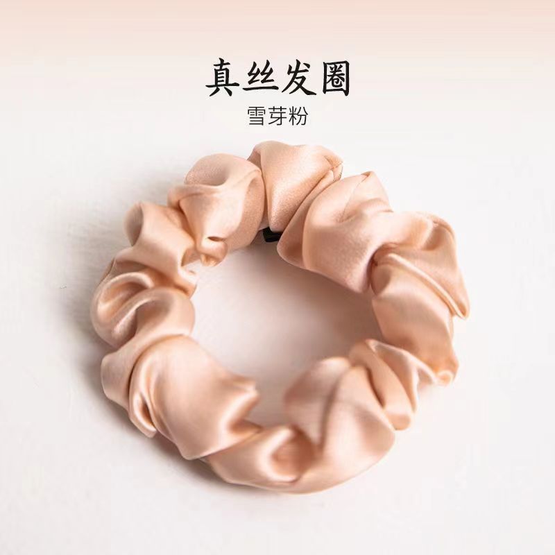 Korean-style hair accessories, fashionable silk large intestine hair bands, silk hair ropes, high-end silk hair bands, Binhan accessories 099 Item Picture