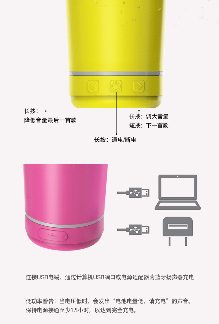 跨境专供18OZ咖啡杯智能蓝牙音响车载音乐水杯户外运动多功能水杯详情5