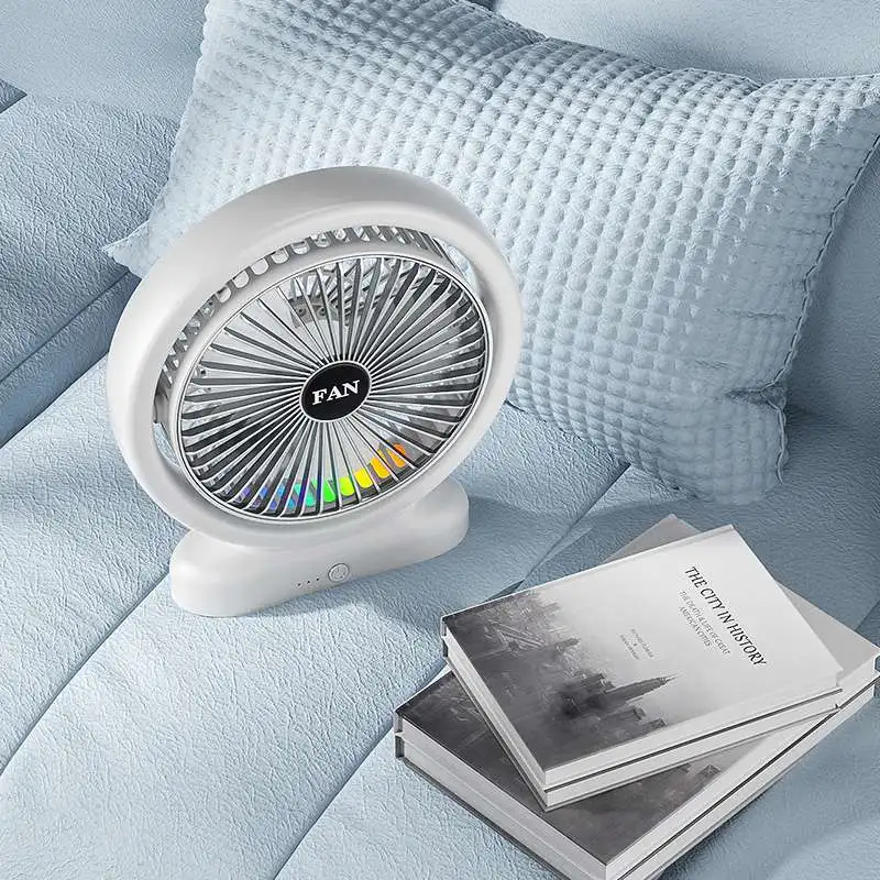 New usb mini fan, desktop electric fan, portable running light, student dormitory quiet office fan, usb charging fan, mini fan detail image 14