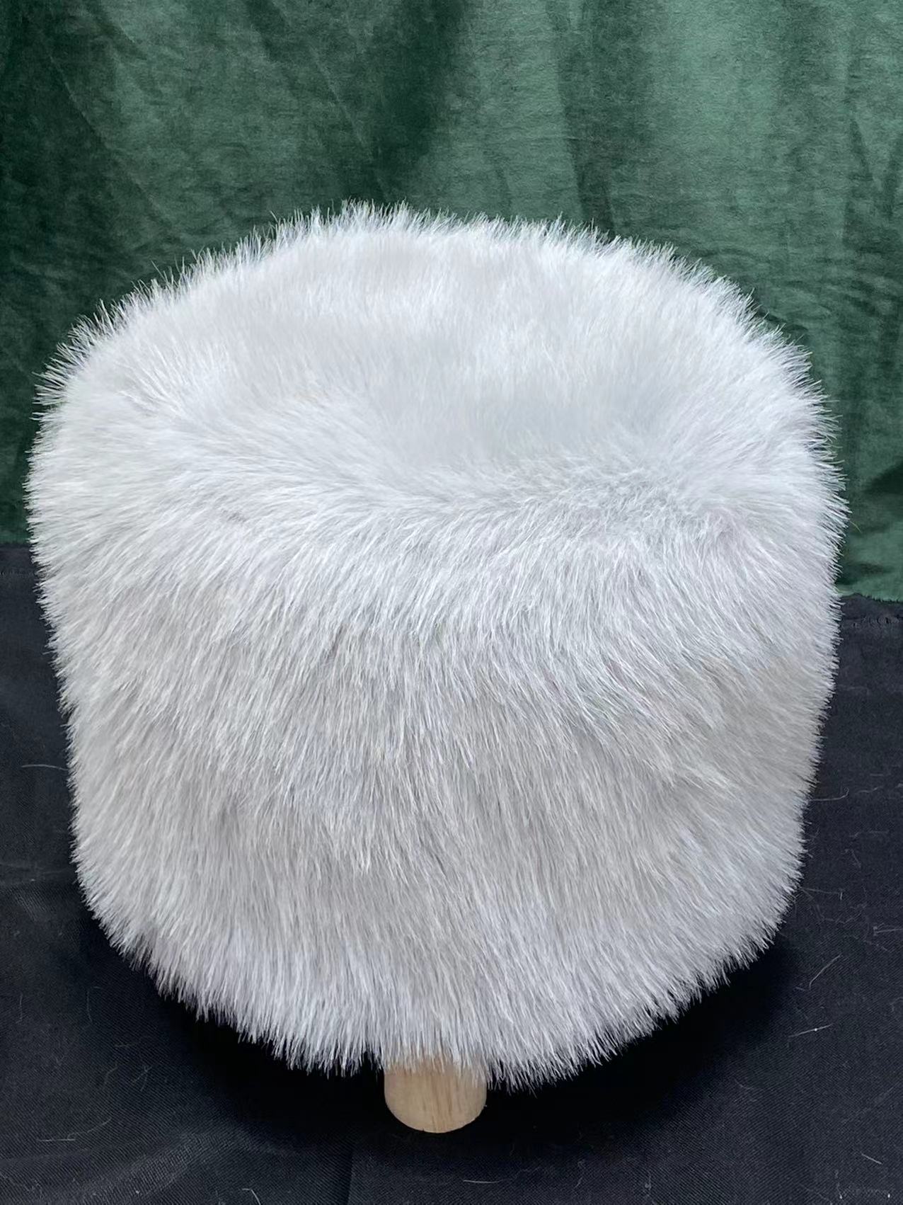 Plush Stool Small Bench Simple Design Space Saving Item Picture