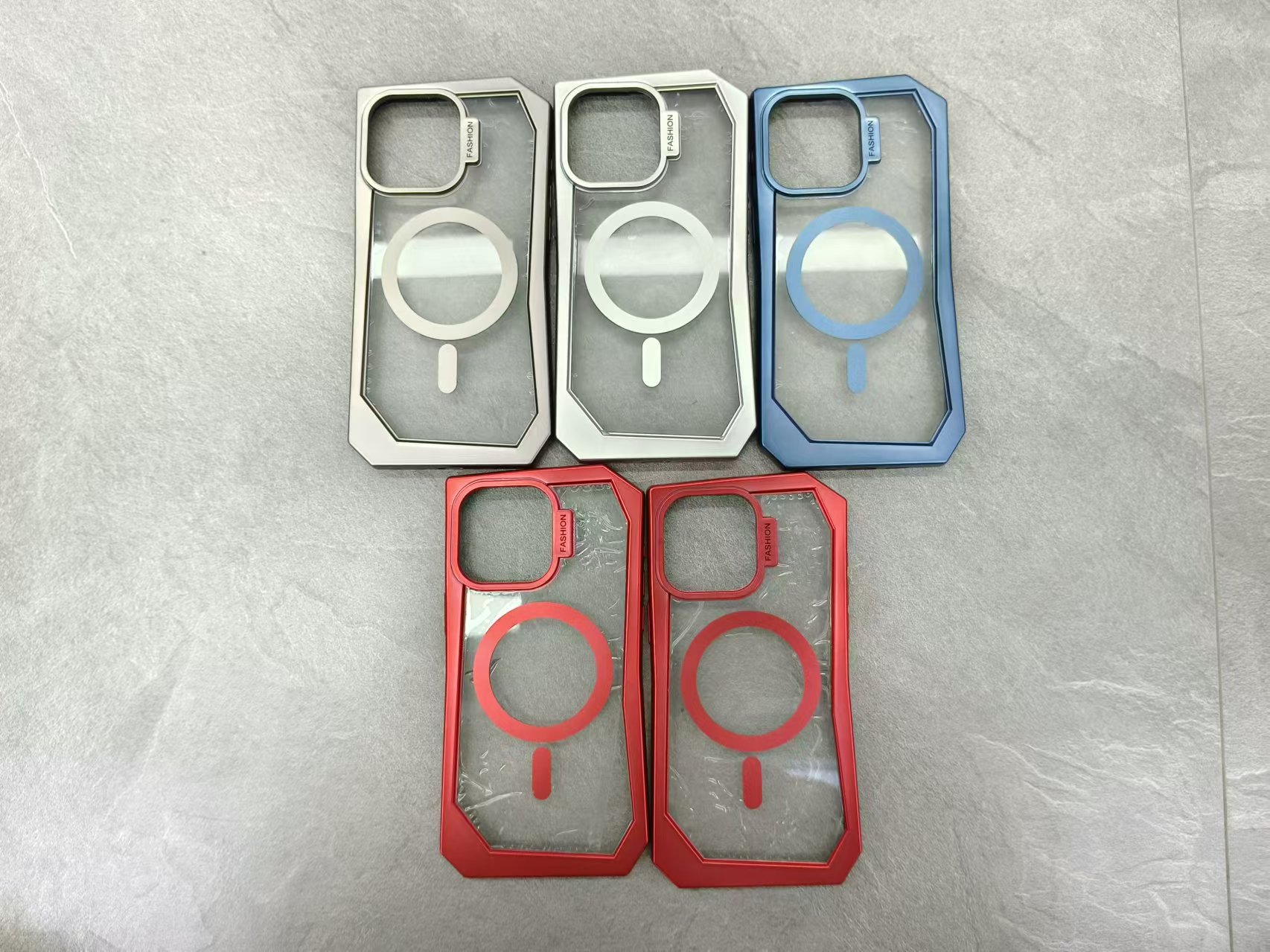 Electroplated magnetic phone case with irregular frame