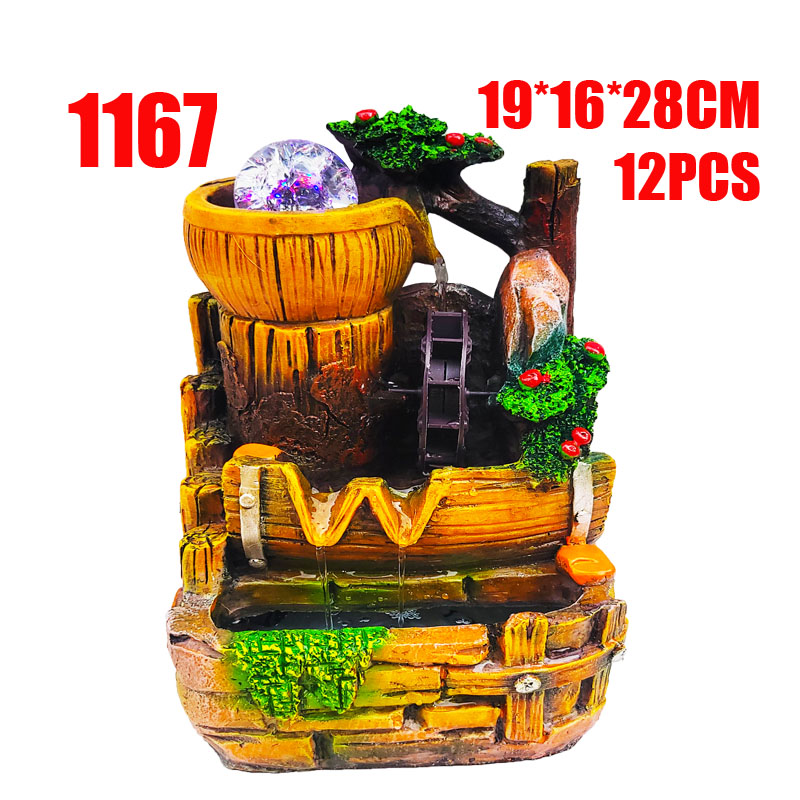 1167厂家促销树脂泉假山流水创意工艺净化空气吉祥居家装饰送礼佳品 【工艺品、礼品 / 工艺摆件 / 流水摆件】图