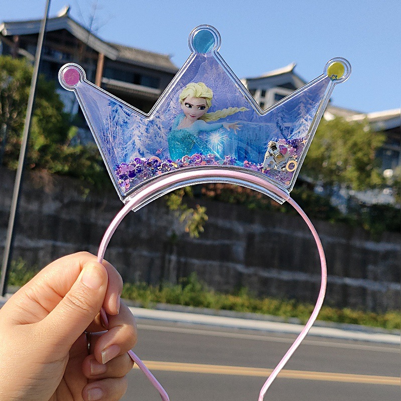 日韩流行 儿童蝴蝶结发箍女孩韩国带齿头箍幼儿园卡通冰雪奇缘公主皇冠头带灯发光生日发箍小女孩女生头饰小学生头饰 星欣饰品详情4