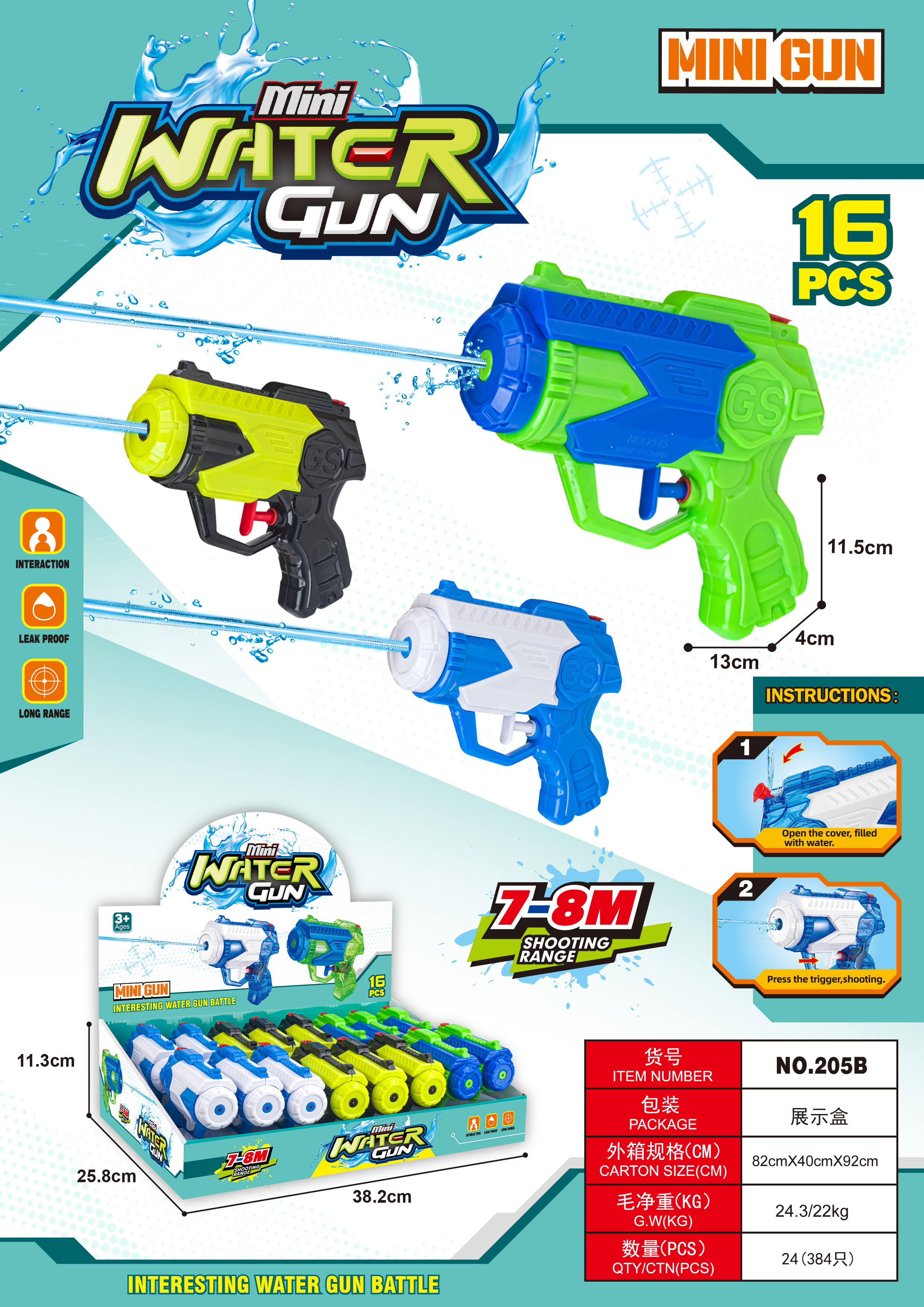 Children's water gun toys details Picture