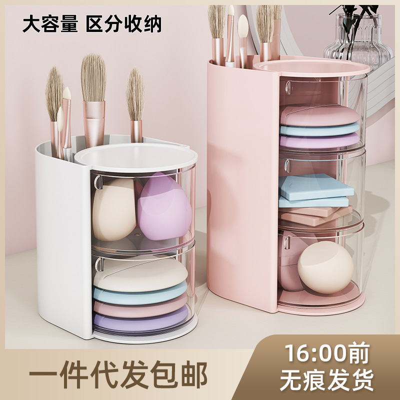 Q35-QY7163A Rotating Cosmetics Storage Box, Multi-layer beauty egg rack, creative compartmentalized storage box detail image 2