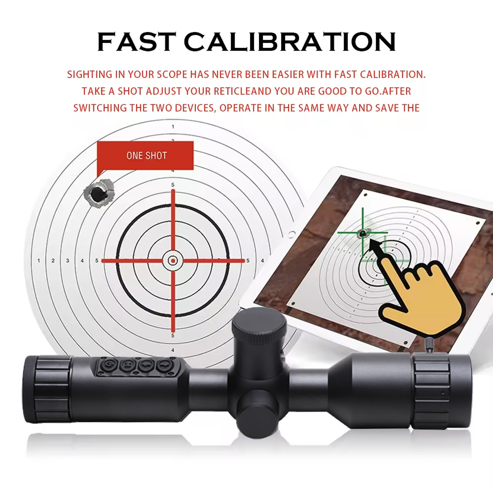 New NS40 Digital Night Vision Scope Built Gyro Tacticle Crosshair Software Ranging 1080p Video IR Camera 7-19X Hunting Monocular Specification drawing