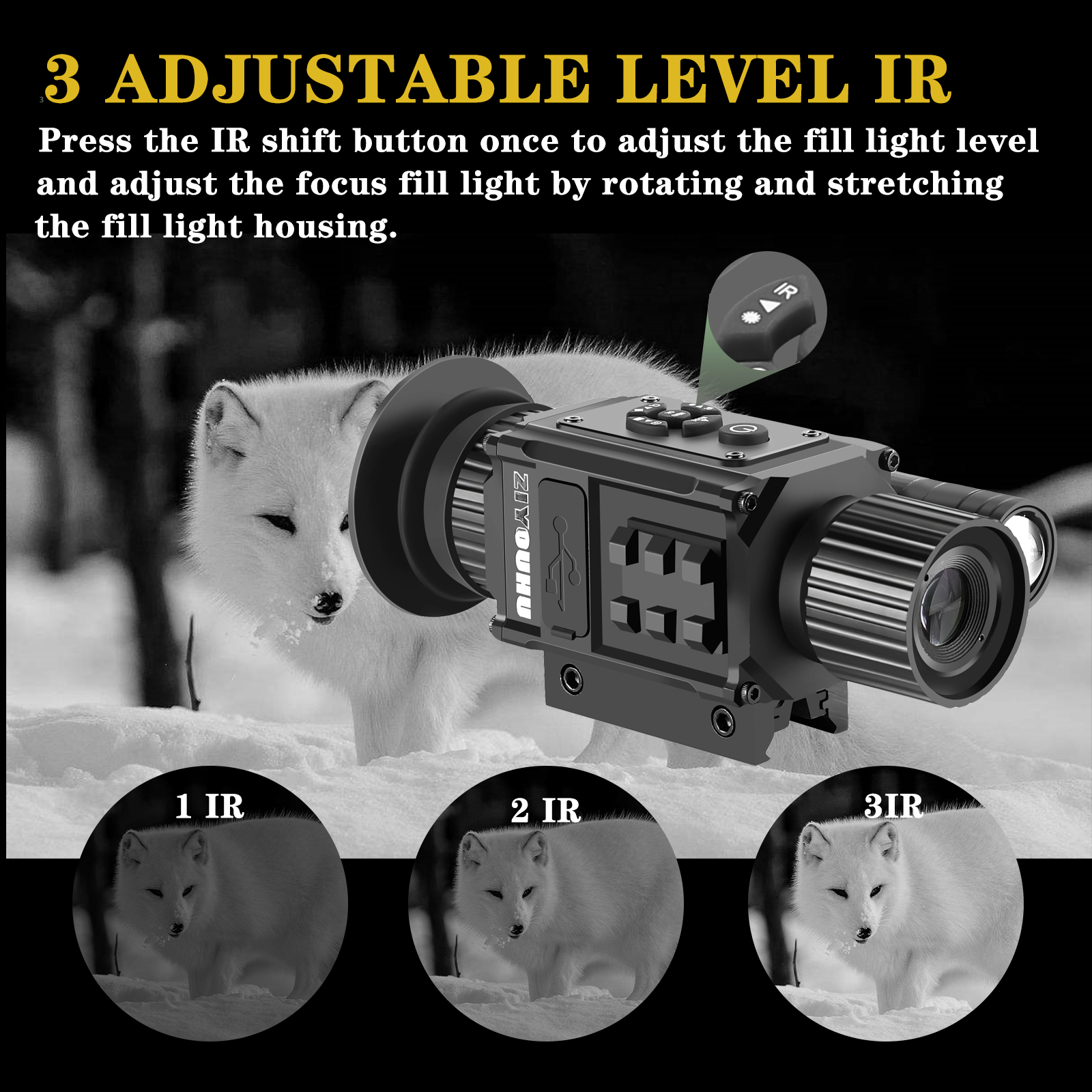 New HD Tiny Digital Night Vision 1080P Video Camera Infrared Monocular Multiple Image Mode Crosshair Hunting Night Sight Scope Item Picture
