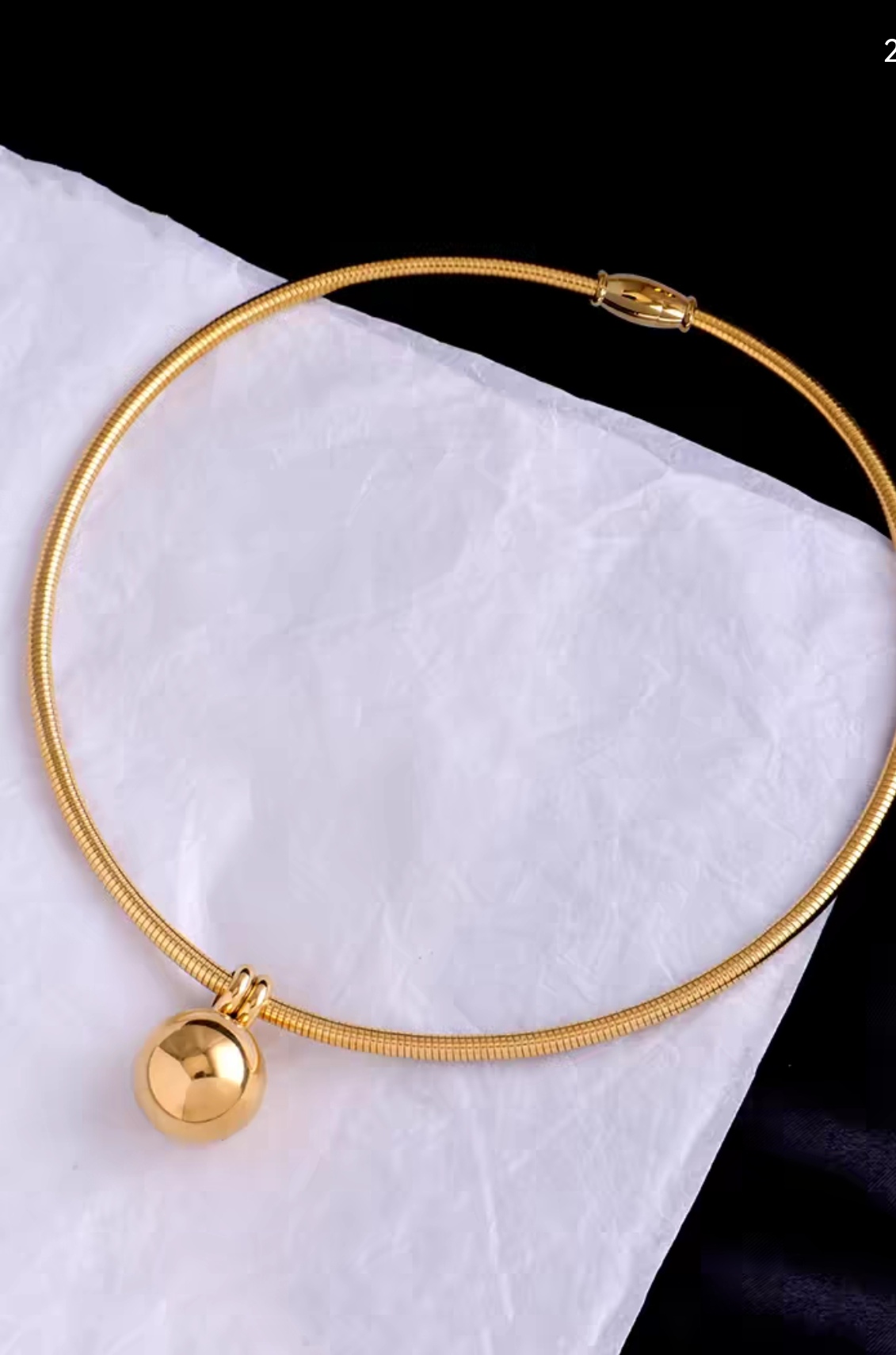 Titanium steel non-fading necklace, ins European and American style exaggerated and unique neckband, women's niche design collarbone chain neck chain detail image 3