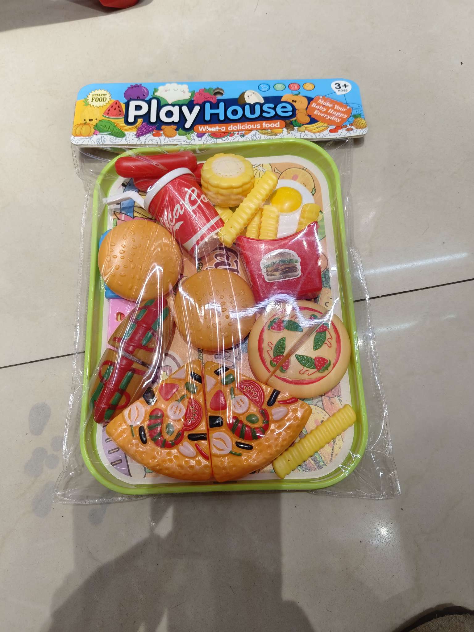 儿童玩具切切乐玩具 快餐图