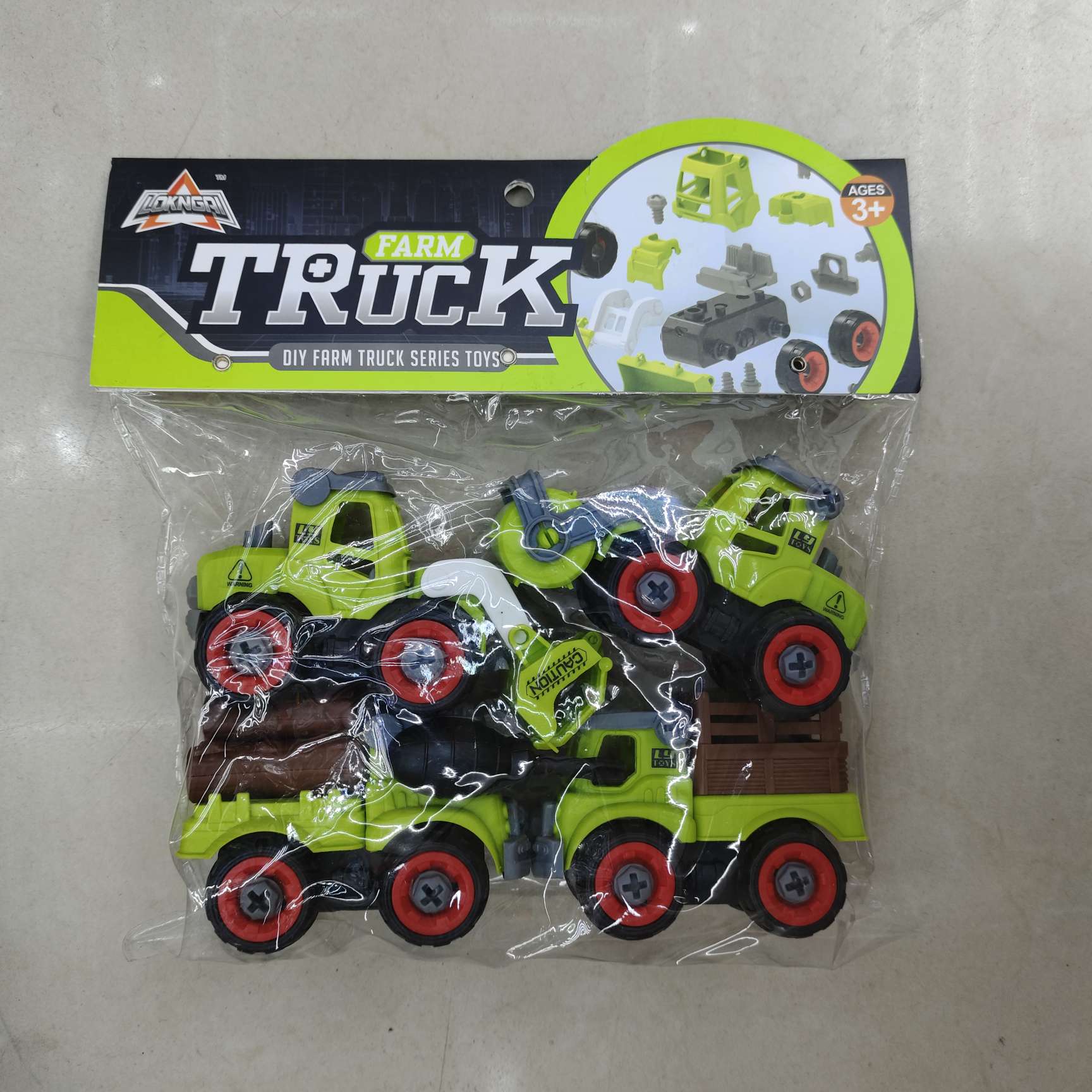 DIY educational disassemblable toy car, dinosaur toy car, engineering vehicle, fire engine, PVC card head bag, educational toy detail image 7