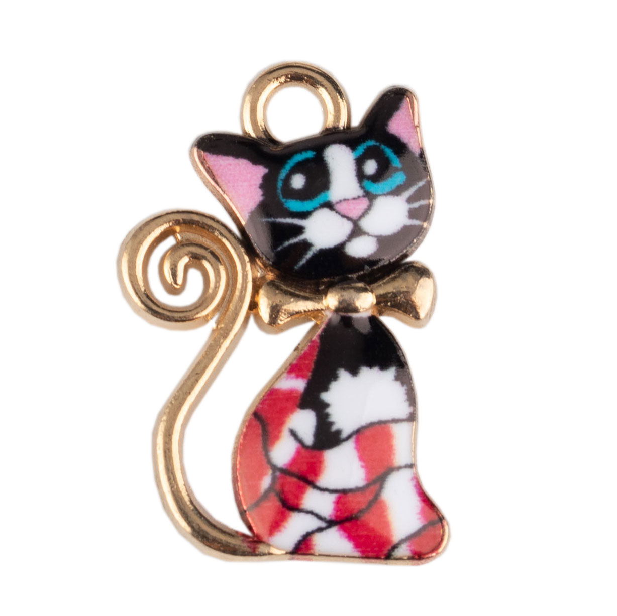 Alloy accessories, jewelry accessories, diy earrings, pendants, chains, bracelets, European and American style, Chinese style, butterflies, little cats, hearts, Zhu Guanghua, uv printing, douyin Item Picture