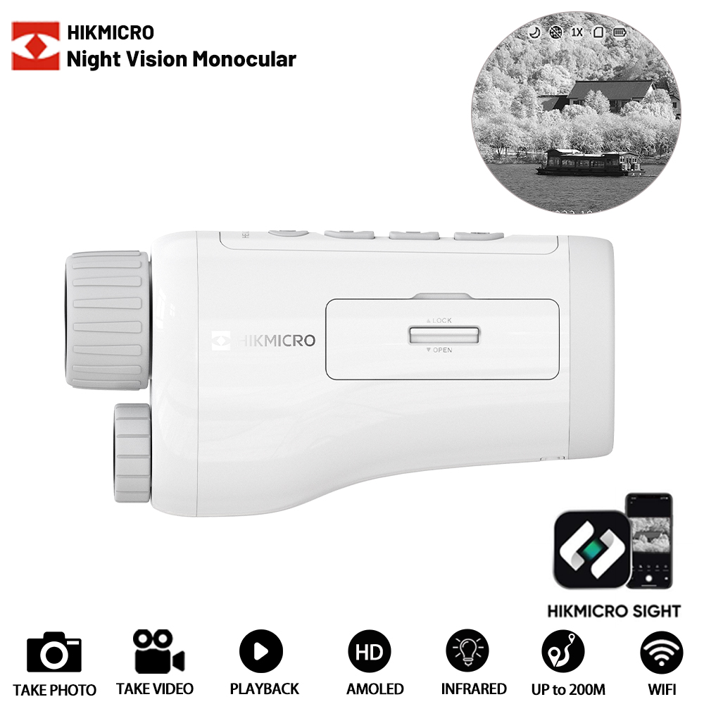 HIKMICRO H4D Digital Night Vision Monocular with WIFI HD Video Camping Hunting Birdwatching 8X Zoom Telescope IR Night Camera full figure