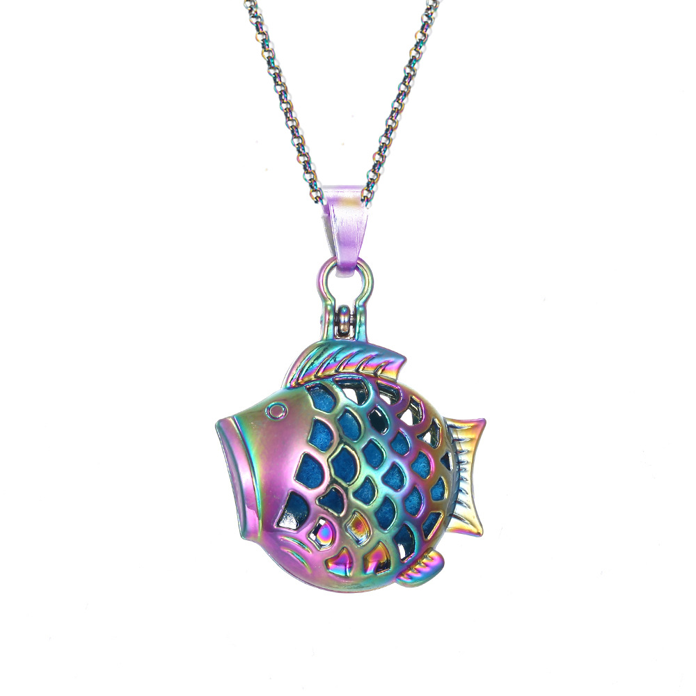 Natural stone scattered beads agate stone five-pointed star pendant jewelry, men's small fish mark necklace, natural pearl stud jewelry, exquisite and durable