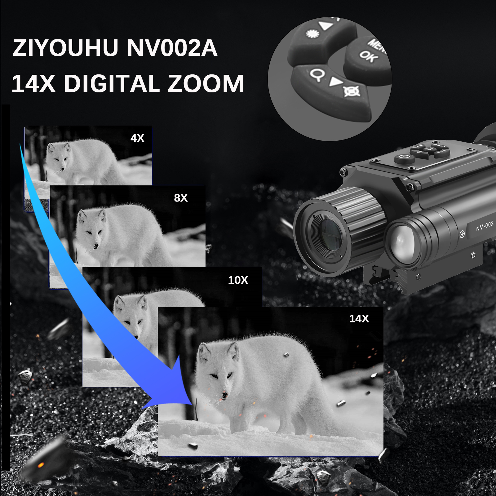 New HD Tiny Digital Night Vision 1080P Video Camera Infrared Monocular Multiple Image Mode Crosshair Hunting Night Sight Scope Application Scenario