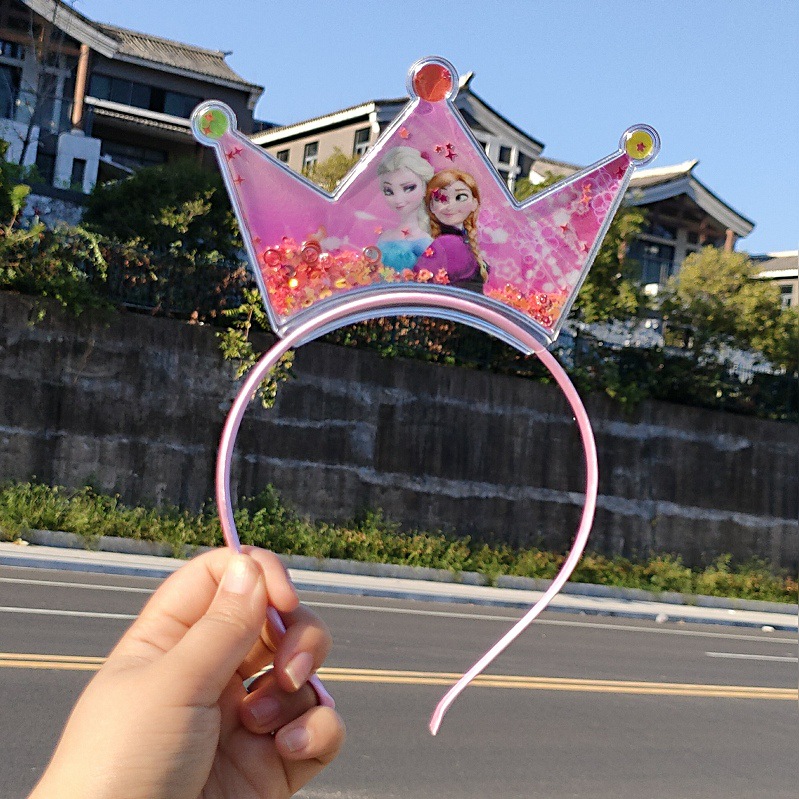 日韩流行 儿童蝴蝶结发箍女孩韩国带齿头箍幼儿园卡通冰雪奇缘公主皇冠头带灯发光生日发箍小女孩女生头饰小学生头饰 星欣饰品详情11