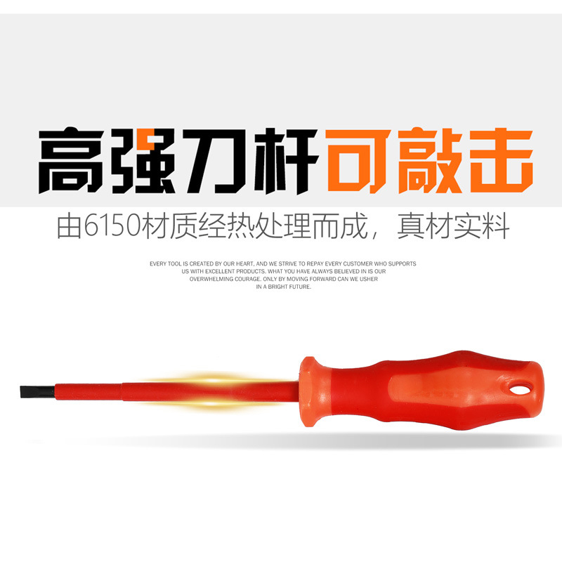 VDE high-voltage resistant 1000V insulated screwdriver, flat-head cross electrician screwdriver with voltage tester 6-piece set Application Scenario