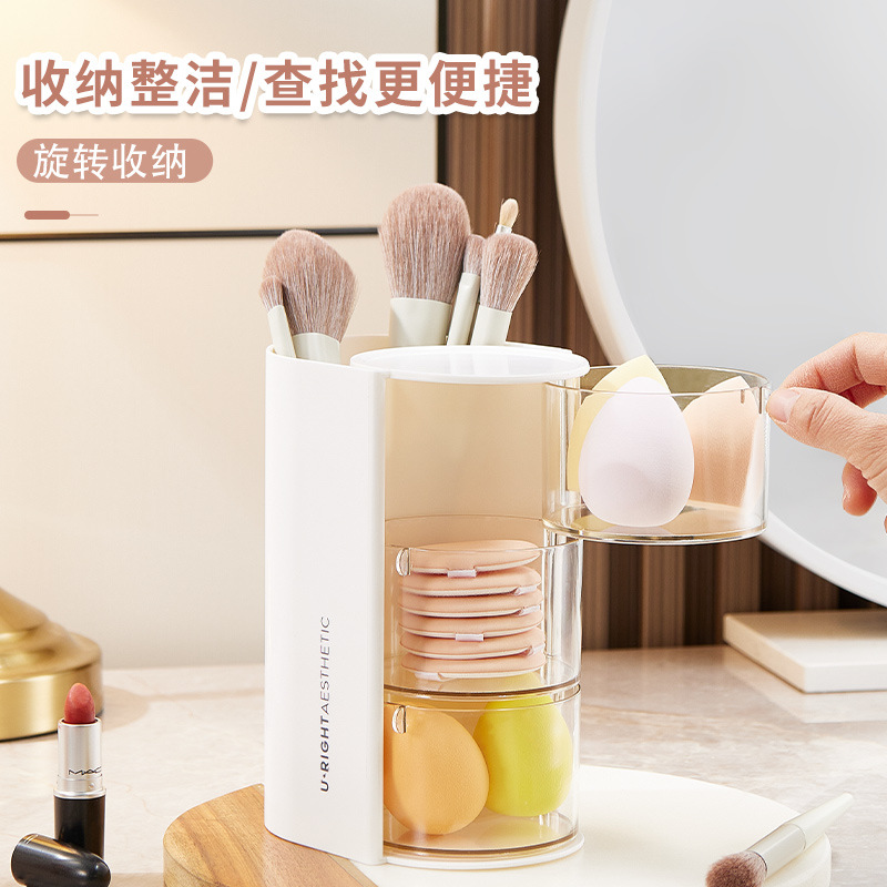Q35-QY7163A Rotating Cosmetics Storage Box, Multi-layer beauty egg rack, creative compartmentalized storage box detail image 8