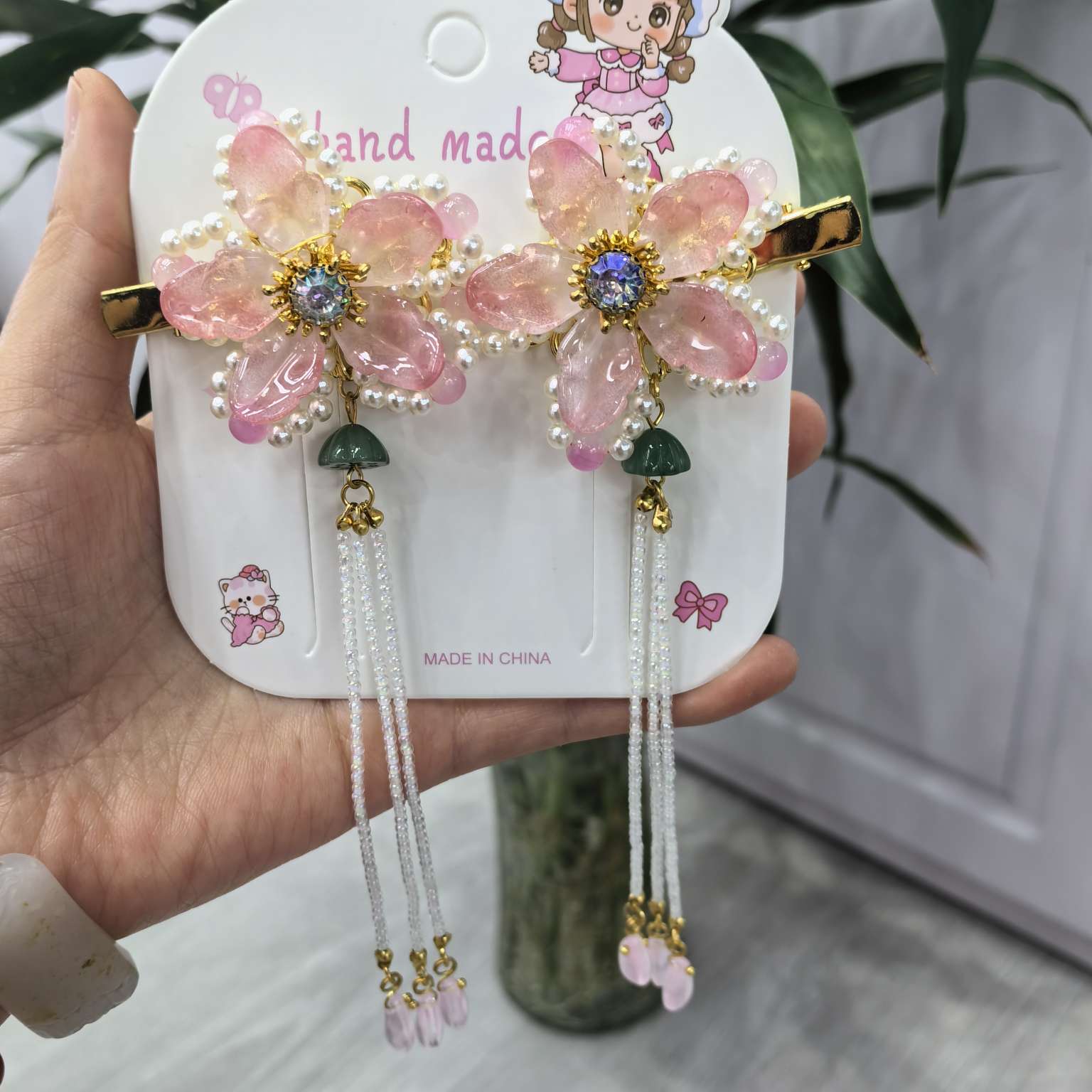 Children's accessories, special Hanfu headwear, hair net set, duckbill clips, hair clips, exquisite hair accessory box, children's hair accessories, cute and diverse styles detail image 3