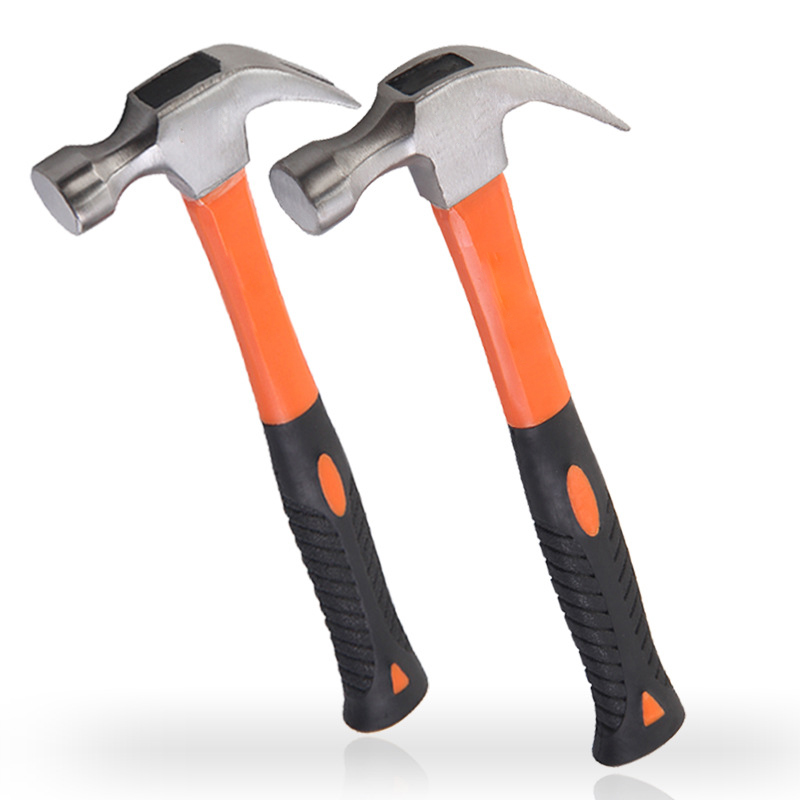 Wholesale fiber-handled sheep horn lifting hammers, high-carbon steel iron hammers, multi-functional woodworking hammers, household car escape hammers details Picture