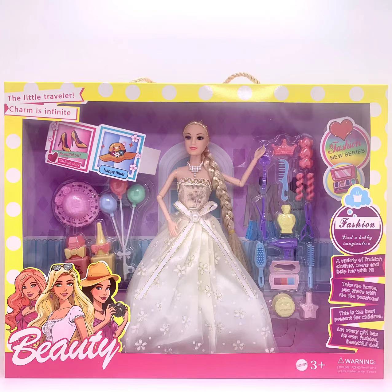 New foreign trade doll high-end princess toys girls love limbs wrist can move fashion doll toy gift box classic furniture birthday gift set Dress up home wine set toy gift box set B5 thumbnail