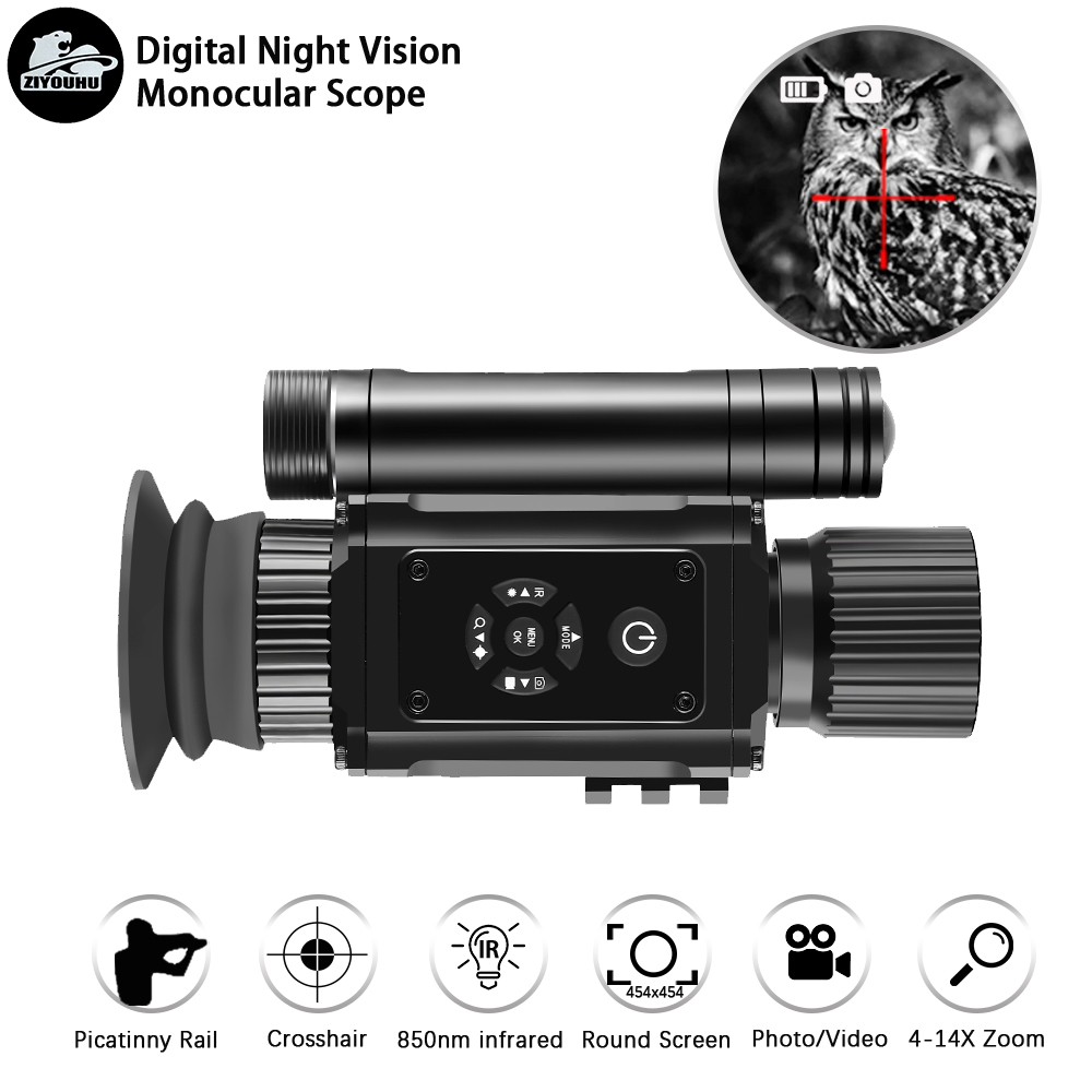 New HD Tiny Digital Night Vision 1080P Video Camera Infrared Monocular Multiple Image Mode Crosshair Hunting Night Sight Scope full figure