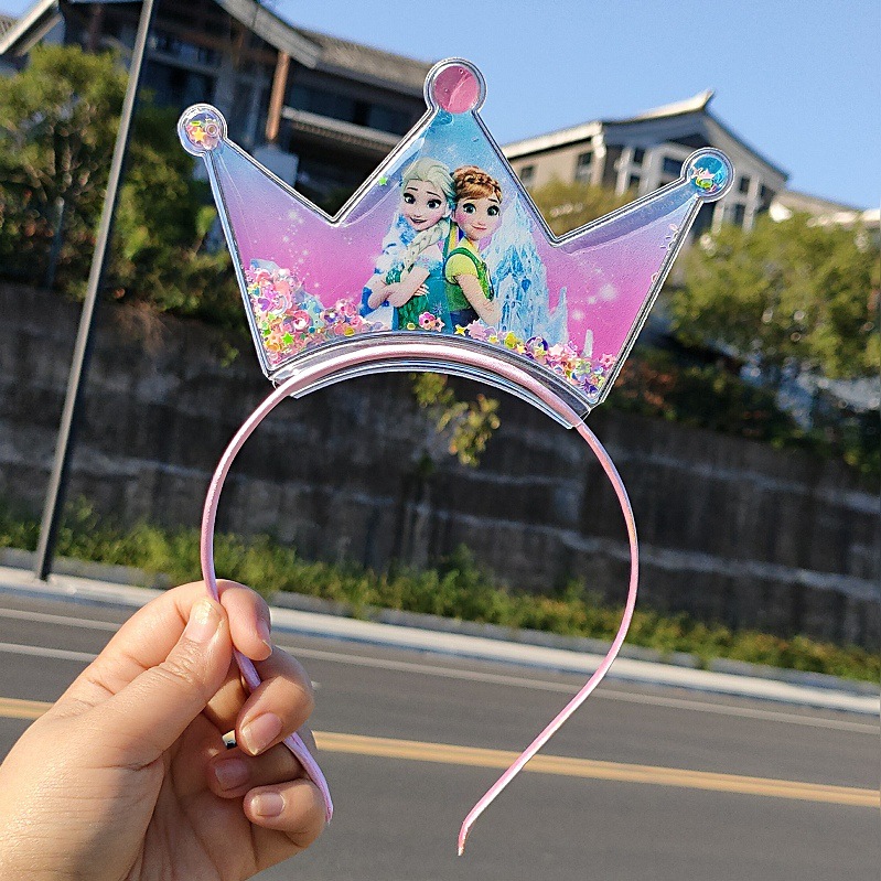 日韩流行 儿童蝴蝶结发箍女孩韩国带齿头箍幼儿园卡通冰雪奇缘公主皇冠头带灯发光生日发箍小女孩女生头饰小学生头饰 星欣饰品详情10