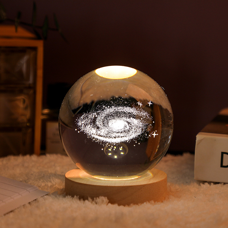 厂家直销星空小夜灯 图片可以定制USB生日礼品情人节礼品3D月球小夜灯详情图6