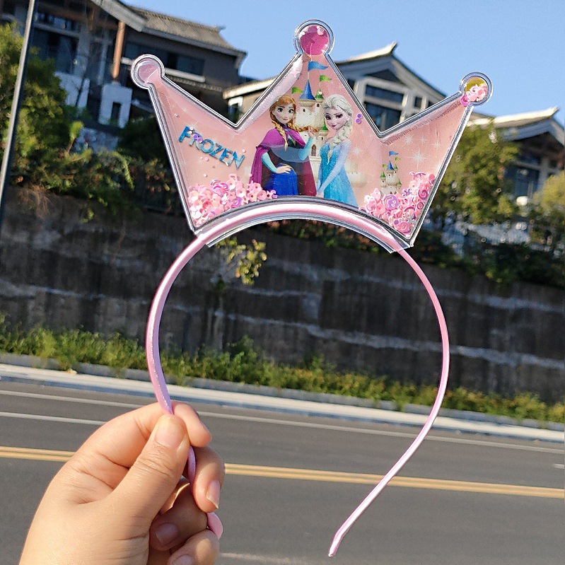 日韩流行 儿童蝴蝶结发箍女孩韩国带齿头箍幼儿园卡通冰雪奇缘公主皇冠头带灯发光生日发箍小女孩女生头饰小学生头饰 星欣饰品详情14