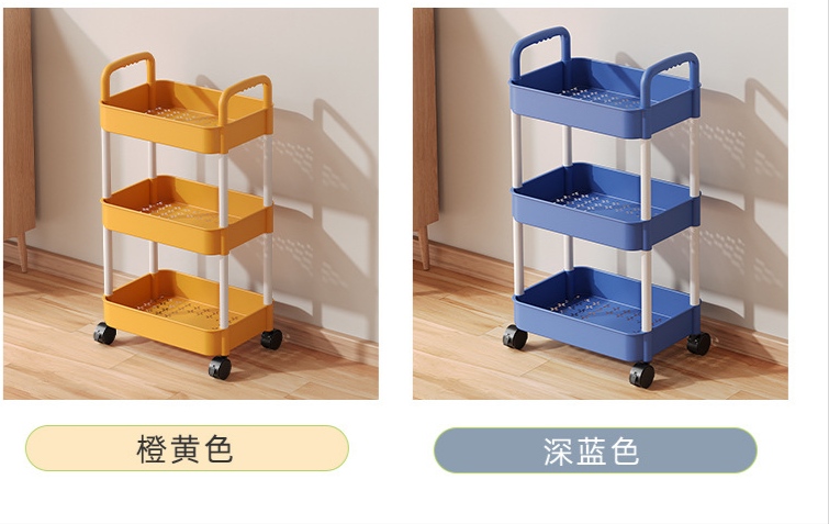 落地式收纳篮可移动置物架厨房婴儿用品小推车家用卧室卫生间多层零食架外贸内贸厂家直销详情图15