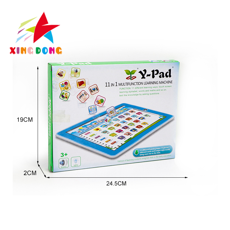 Niños que aprenden la máquina 2D inglés 10 en 1 multifunción juguete que aprenden la máquina azul y rojo mezclado sin electricidad Item Picture