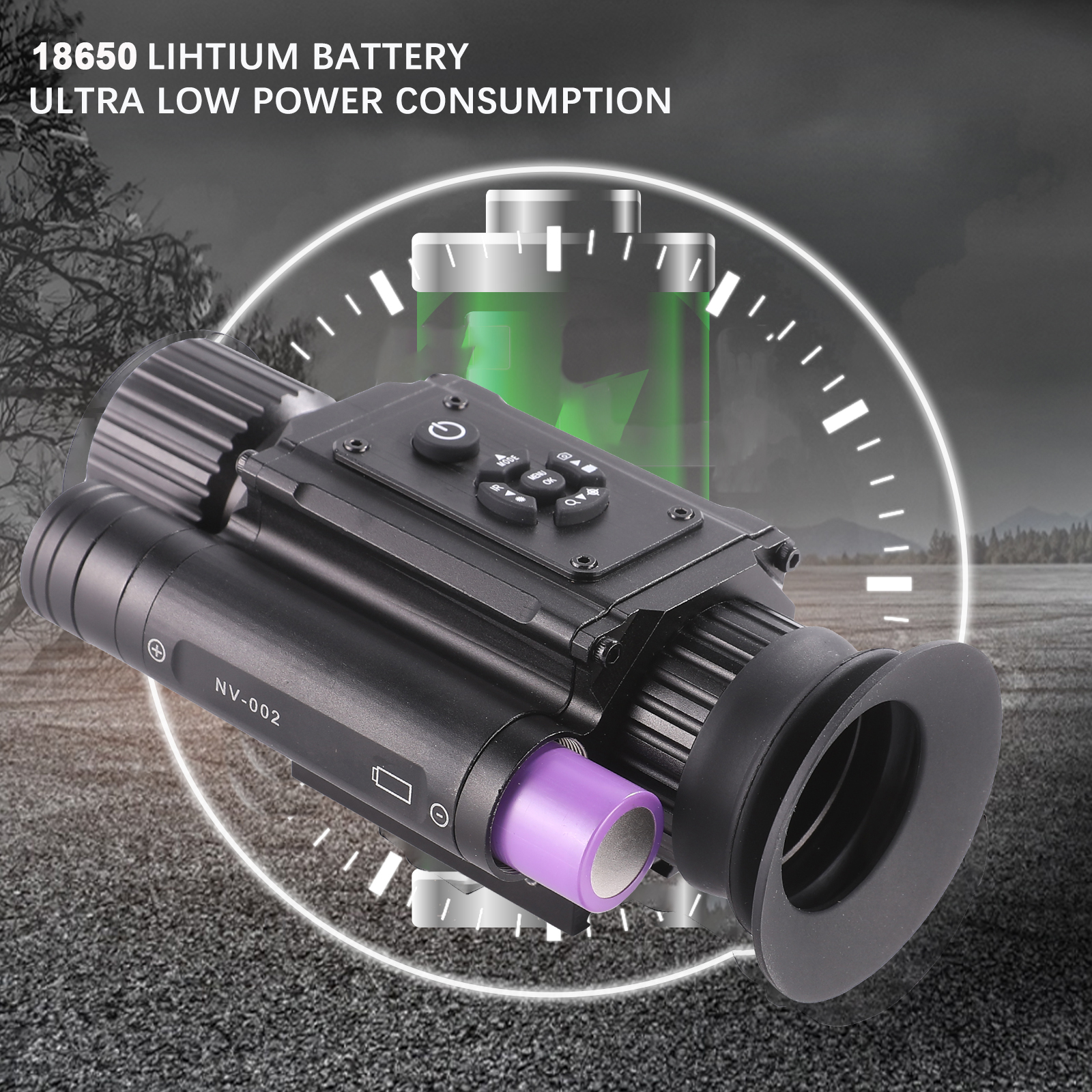 New HD Tiny Digital Night Vision 1080P Video Camera Infrared Monocular Multiple Image Mode Crosshair Hunting Night Sight Scope Specification drawing