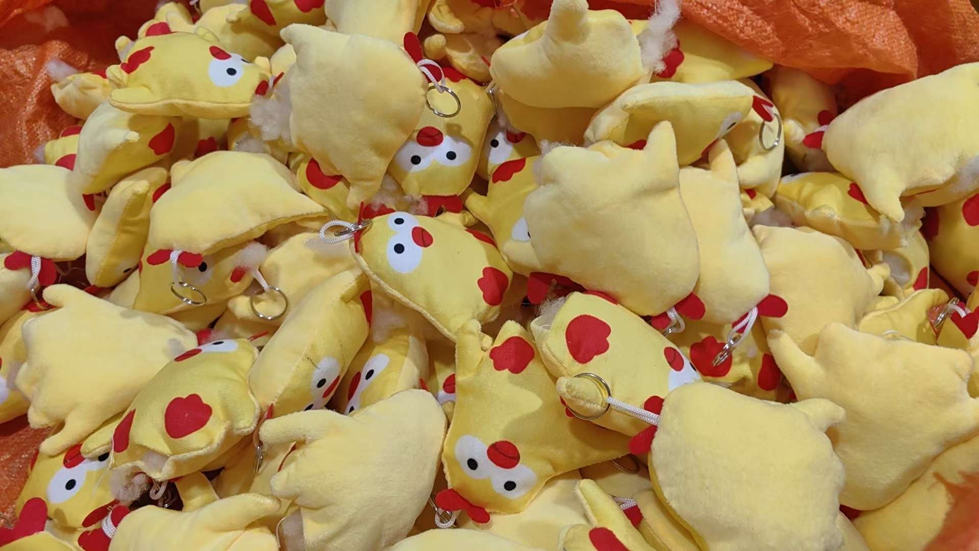  钵钵鸡按压会说话公仔挂件发声钥匙扣语音按键解压毛绒娃娃玩具详情2