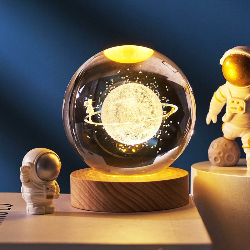 厂家直销星空小夜灯 图片可以定制USB生日礼品情人节礼品3D月球小夜灯详情图9