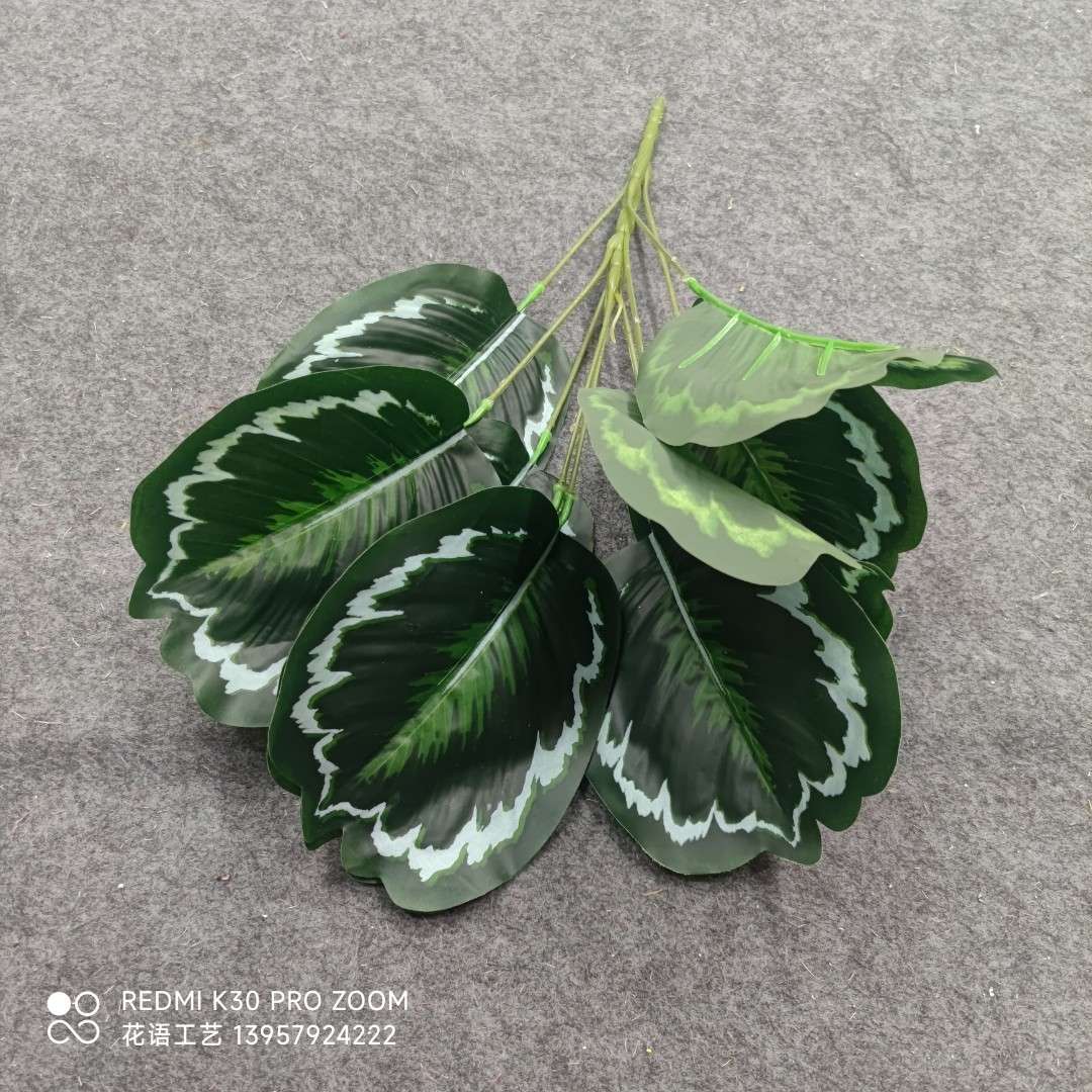 Simulated money tree leaves, branches, artificial leaves, plastic green leaves, green plant landscaping, olive leaves detail image 5