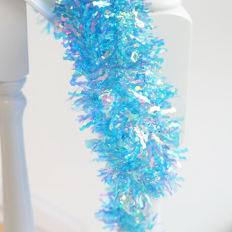 彩虹膜圣诞节弯刀彩条毛条喜庆猫耳朵装饰美甲极光纸波浪彩条雨丝详情图10