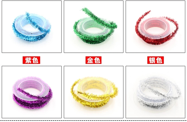 圣诞节庆装饰金属丝彩条 DIY带铁丝金属丝毛线节庆用品厂家批发详情图5